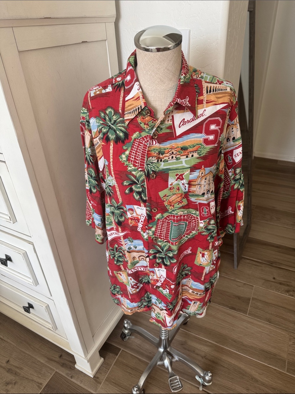 Vintage Reyn Spooner Stanford college print shirt